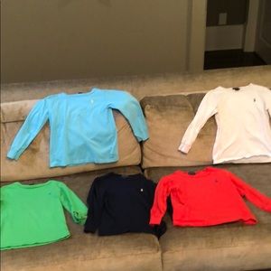 Lot of boys size 5 LS ralph lauren polo tshirts
